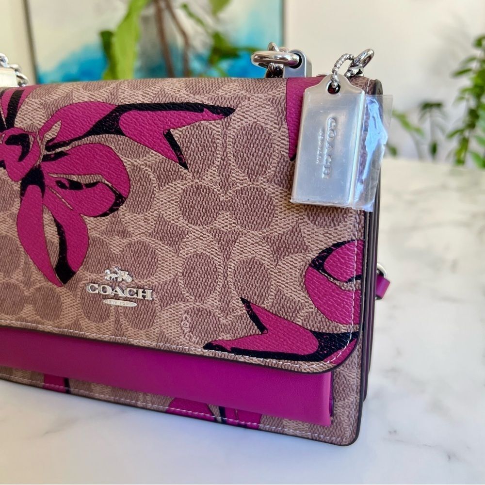 NWT Coach Klare Crossbody Bag In Signature Canvas & Leather With Bow Print CY649 - Picture 2 of 16